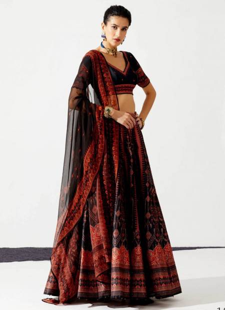 Black And Red Colour Durva Alka Wholesale Designer Lehenga Choli Catalog 1006
