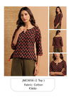 Black And Red Colour Janasya Ladies Top Catalog 3656