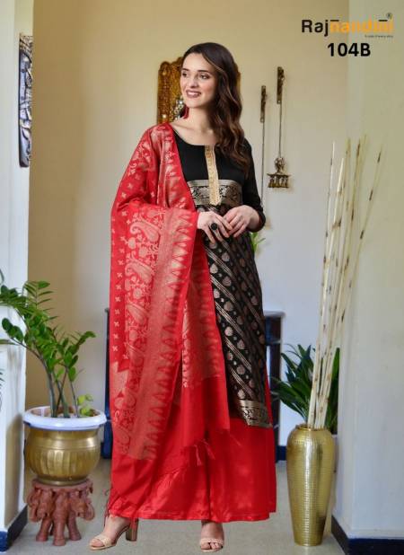 Black And Red Colour Rajnandini Designer Wholesale Exclusive Dress Material 104 B