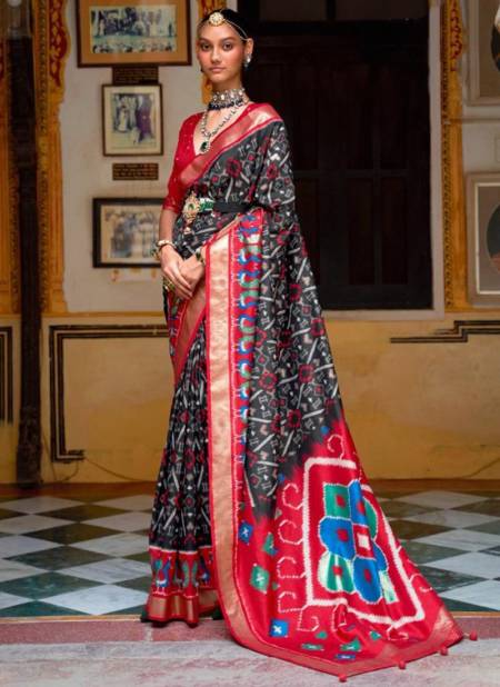 Black And Red Colour Shubharambh Vol 2 Function Wear Wholesale Printed Sarees 471 A