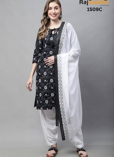 Black And White Colour Mastani 1 By Rajnandini Readymade Salwar Suit Catalog 1509 C