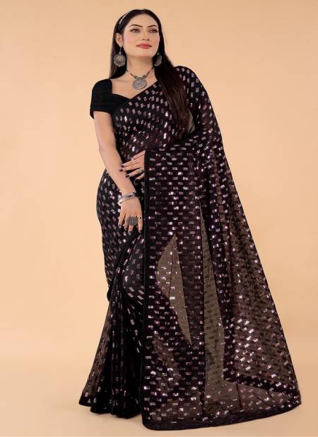 Black BK 8770 Party Wear Saree Catalog 5109