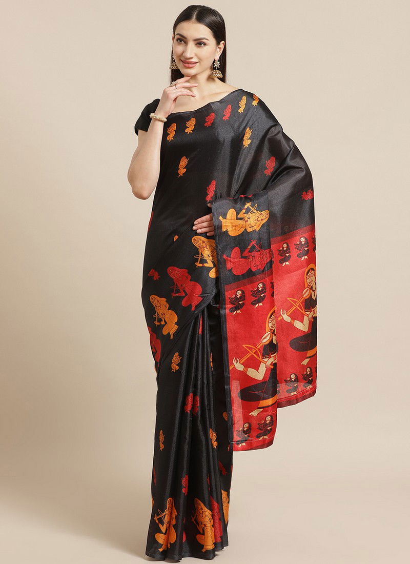 Black Bhagalpuri Saree 24