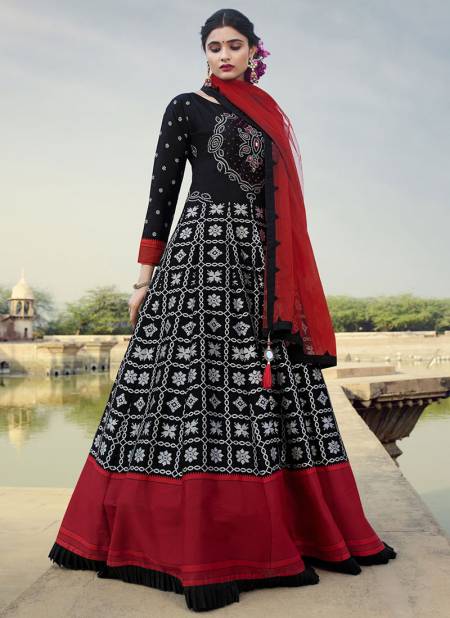 Black Color Kadambari By Virasat Gown Catalog 1002