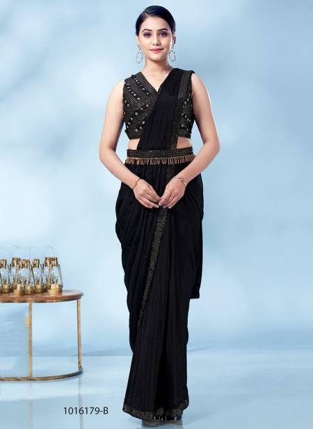 Black Colour 1016179 Colours Designer Wholesale Party Wear Sarees 1016179 B