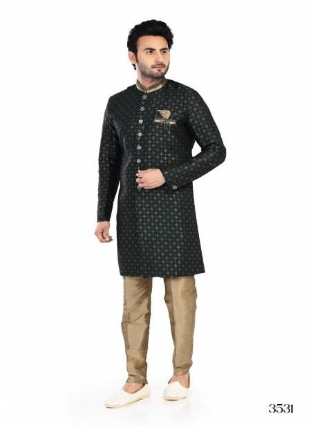 Black Colour 1646 3 Occasion Wear Mens Indo Western Exporters In India 3531