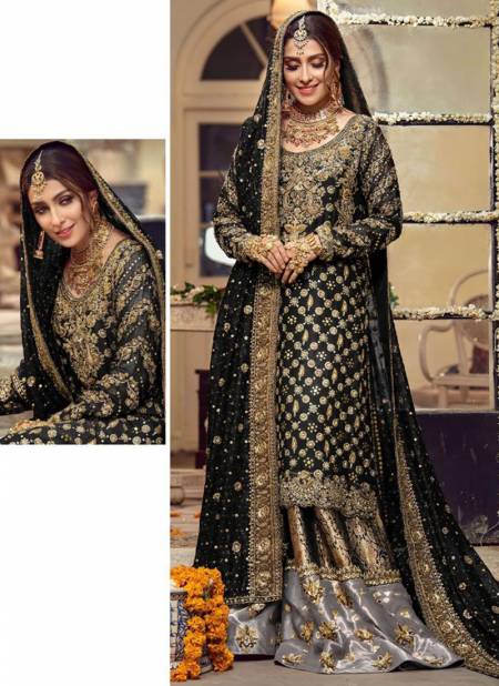 Black Colour 166 Colours Wedding Wear Wholesale Designer Salwar Suits 166 C