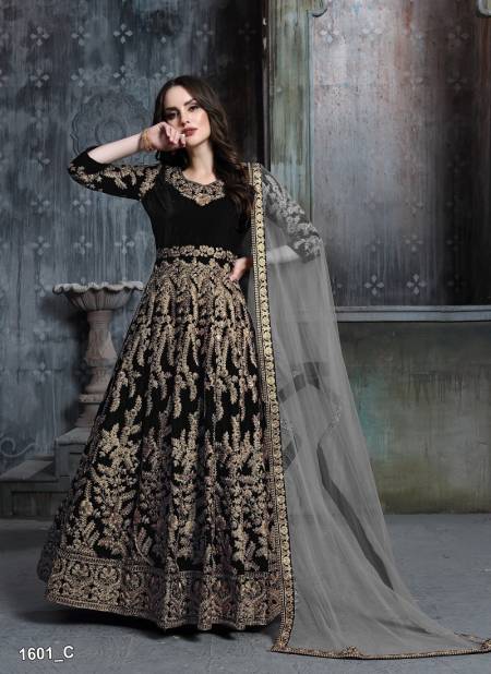 Black Colour Aanaya Vol 16 By Twisha Velvet Designer Salwar Suit Suppliers In India 1601C