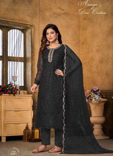 Black Colour Aanaya Vol 163 By Twisha Designer Salwar Suit Catalog 6301