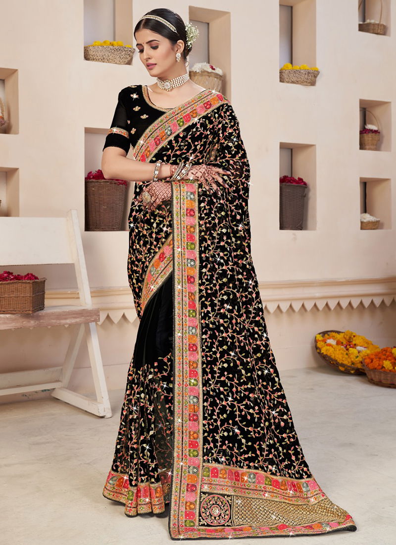 Black Colour Adina Wedding Wear Wholesale Designer Sarees 2777