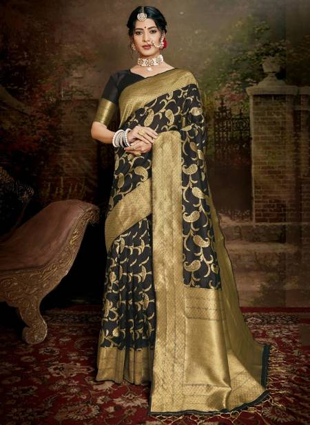 Black Colour All Time Hit Vol 2 Festive Wear Wholesale Silk Sarees Catalog 11002 B