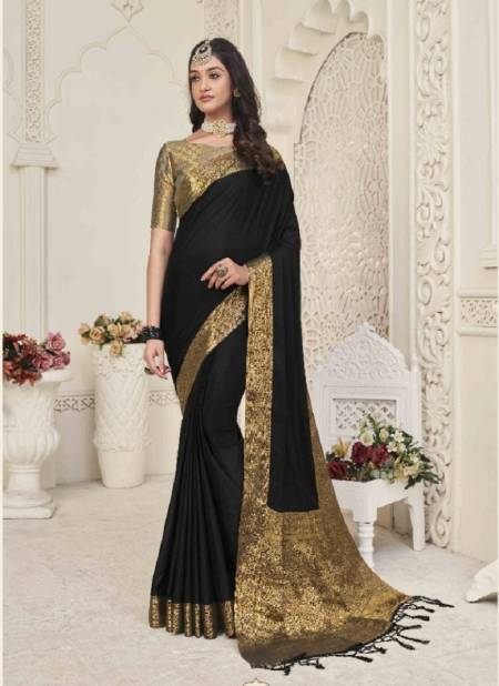 Black Colour Alora By Pankh Designer Saree Catalog 3308