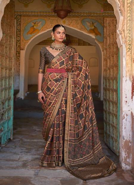Black Colour Amazing Azarakh By Rewaa 493 To 493 B Designer Saree catalog 494
