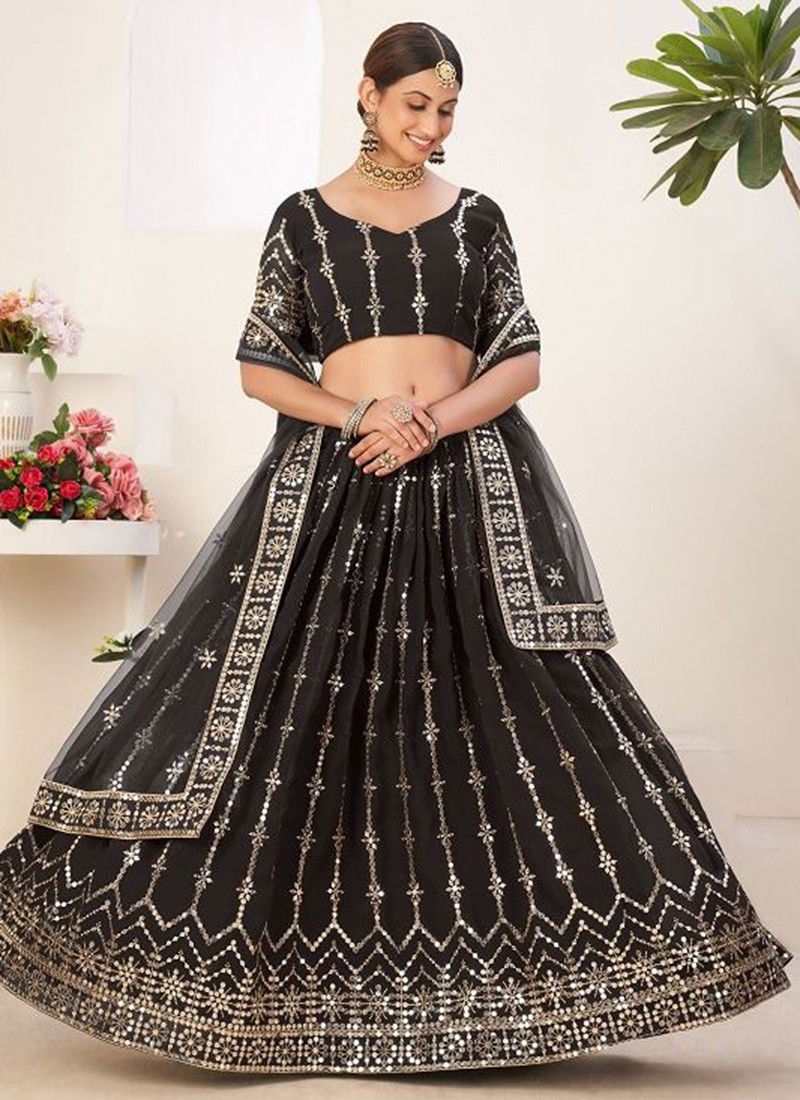 Black Colour Amrita Vol 2 Wholesale Designer Lehenga Choli Catalog 3010