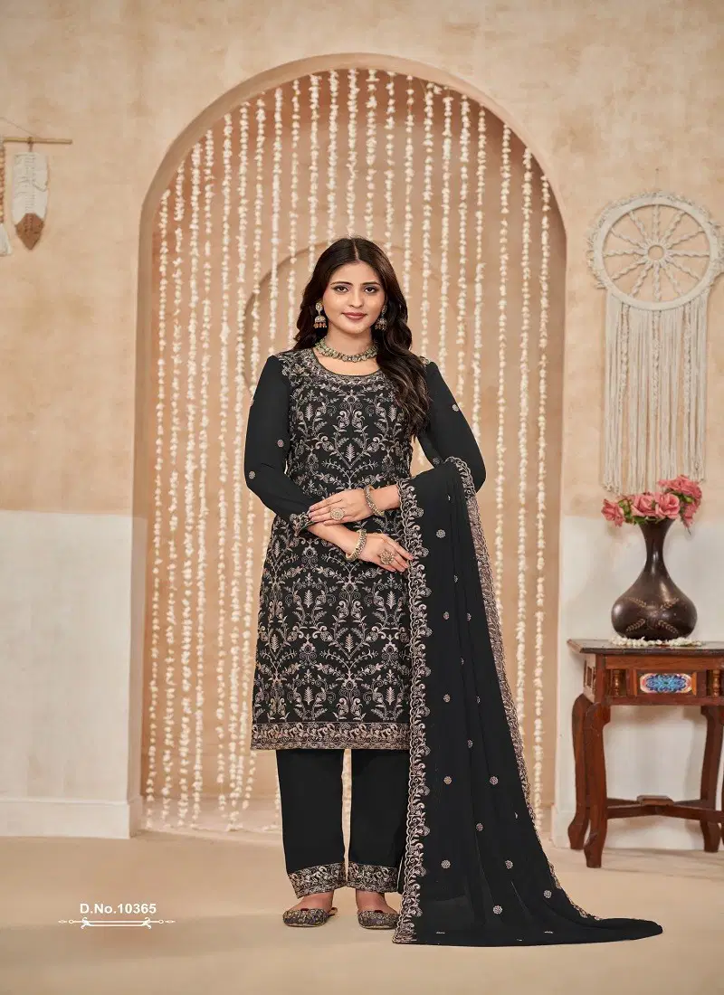 Black Colour Anjubaa Vol 36 By Anjubaa Wedding Salwar Kameez Wholesale Online 10365