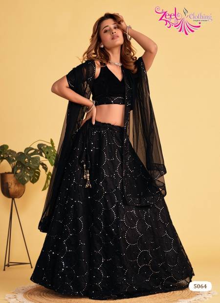 Black Colour Antique Aura By Zeel 5059 TO 5064 Wholesale Party Wear Lehenga Choli Manufacturers 5064