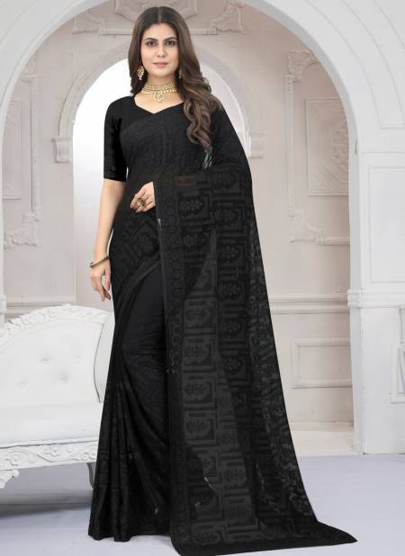 Black Colour Ashmita By Utsavnari Party Wear Saree Catalog 1911