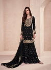 Black Colour Basanti By Aashirwad Silk Designer Readymade Suit Catalog 9853