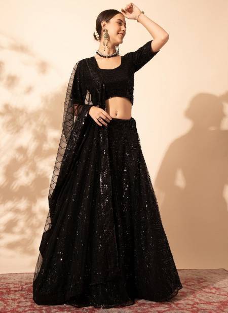 Black Colour Bridesmaid Vol 1 By Anantesh Fancy Embroidered Party Wear Lehenga Choli Wholesale Online 11005