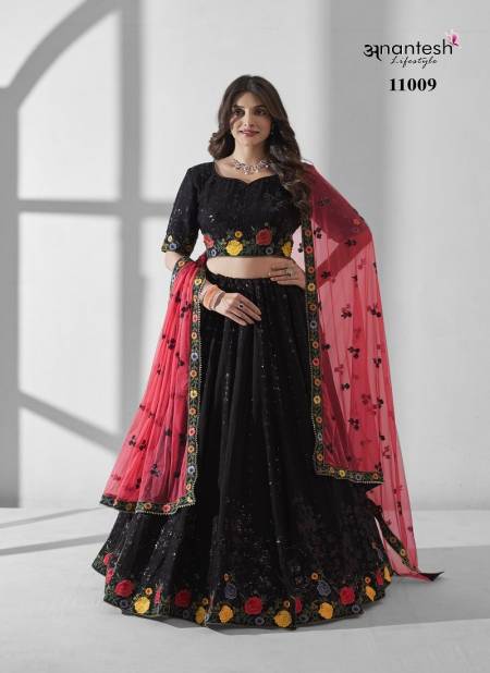 Black Colour Bridesmaid Vol 2 By Anantesh Designer Wedding Wear Lehenga Choli Wholesale Shop In India 11009
