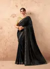 Black Colour Charvi Vol 3 By Shashvat Fancy Embroidery Saree Wholesale In India CV307