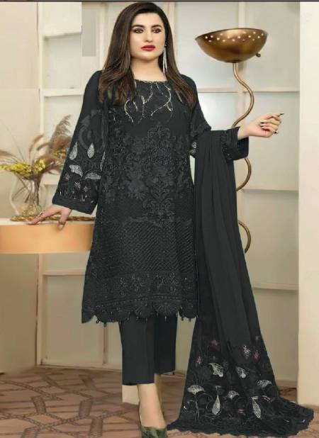 Black Colour Ds 168 Colours By Dinsaa Suit Georgette Salwar Suit Catalog 168 E