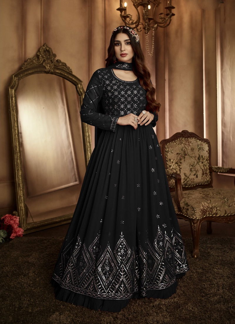 Black Colour Fiona 51173 By Rahi Fashion Gown Catalog 51173 E