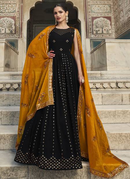 Black Colour Flory Vol 29 By Khushboo Fashion Gown Catalog 4852
