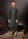 Black Colour GS Fashion Wedding Mens Wear Designer Kurta Pajama Wholesale Market In Surat 115