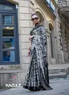 Black Colour Kazule By Rajtex Printed Satin Crepe Saree Orders In India 396017
