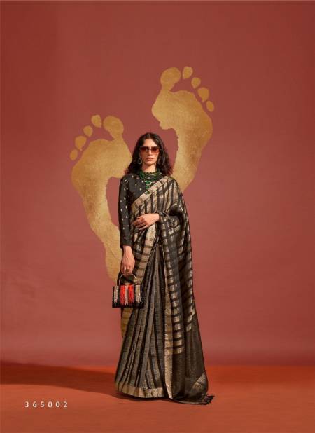 Black Colour Ksatusma 365000 By Rajtex Pure Viscose Handloom Weaving Silk Saree Wholesale In India 365002