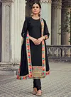 Black Colour Lamhey Vol 10 Function Wear Wholesale Georgette Salwar Suits 2054
