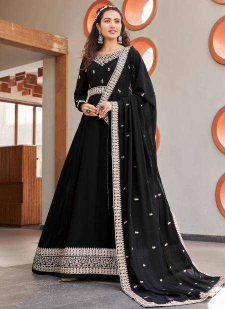 Black Colour Liya Alfaaz 1001 Colors Gown Catalog 1001 E
