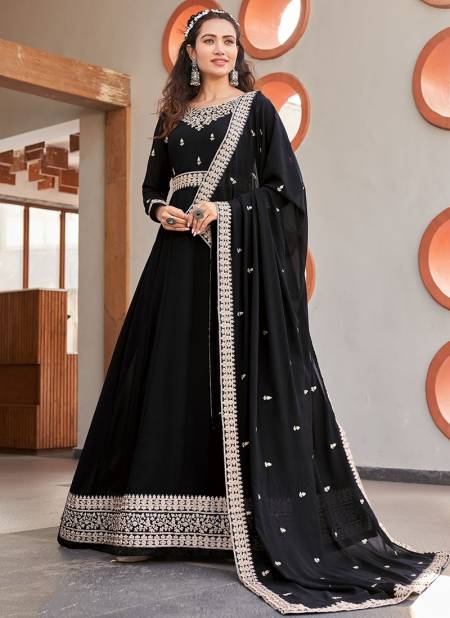 Black Colour Liya Wedding Wear Wholesale Gown 1002 E