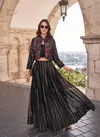 Black Colour Luxe By Sayuri Designer Premium Silk Readymade Suits Exporters In India 5581