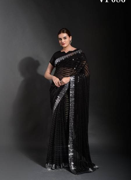 Black Colour Madhuri By Fashion Berry Designer Saree Catalog 86