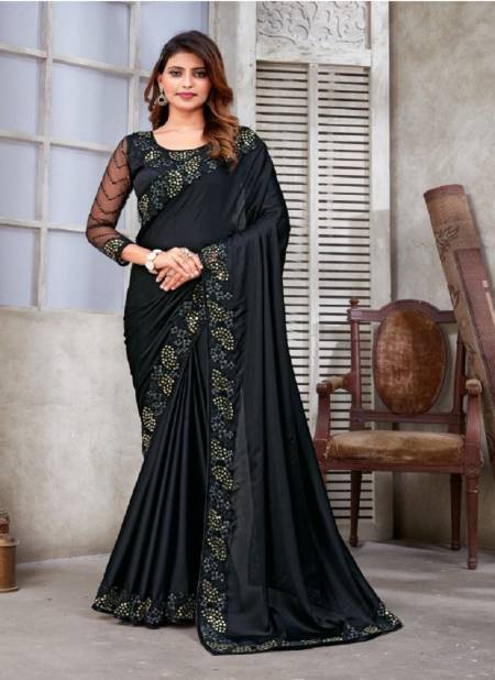 Black Colour Mehek 487 Colors Designer Saree Catalog Mehek B