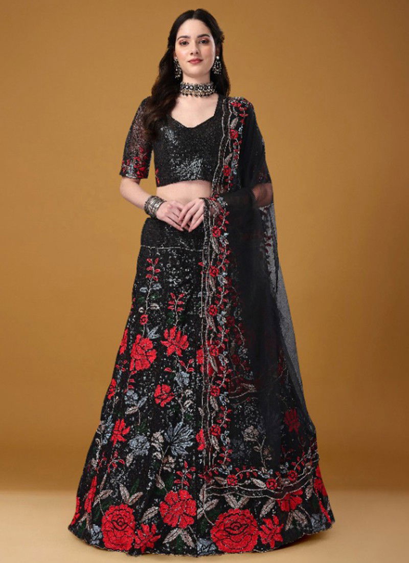 Black Colour Monalisa Vol 1 Designer Wholesale Party Wear Lehenga Choli 11006