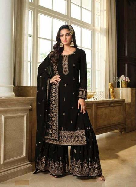 Black Colour Nitya 183 Wedding Wear Suits Catalog 8306