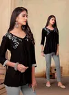 Black Colour Nora Vol 1 By Vardan Rayon Ladies Top Western Catalog 2044