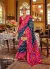 Black Colour Palav Patola By Kreshva Pv Silk Designer Saree Suppliers In India K 822