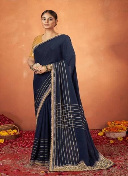 Black Colour Pradha By Mahotsav Silk Party Wear Designer Saree Catalog 43418