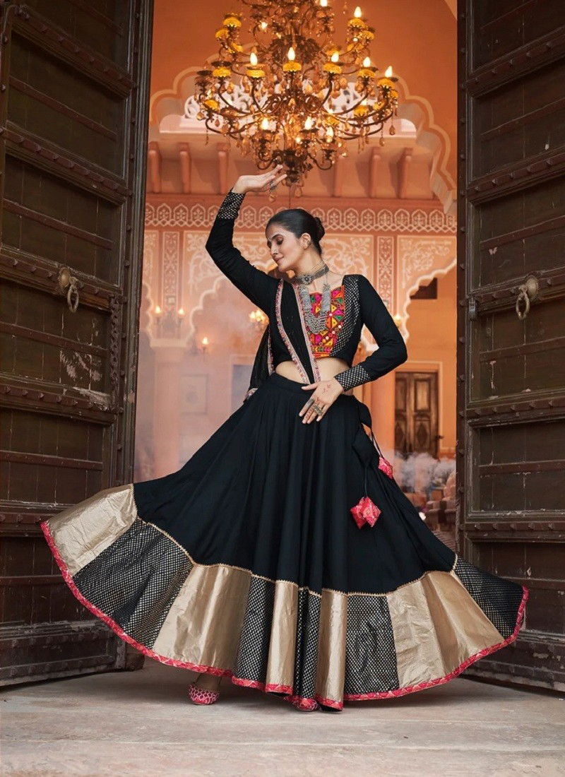 Black Colour Raas Vol 14 By Shubhkala Designer Navratri Lehenga Choli Exporters In India 2434