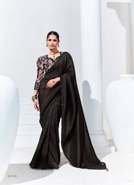 Black Colour Rangat Vol 25 By Kimora Organza Designer Wedding Wear Saree Suppliers In India S-2140