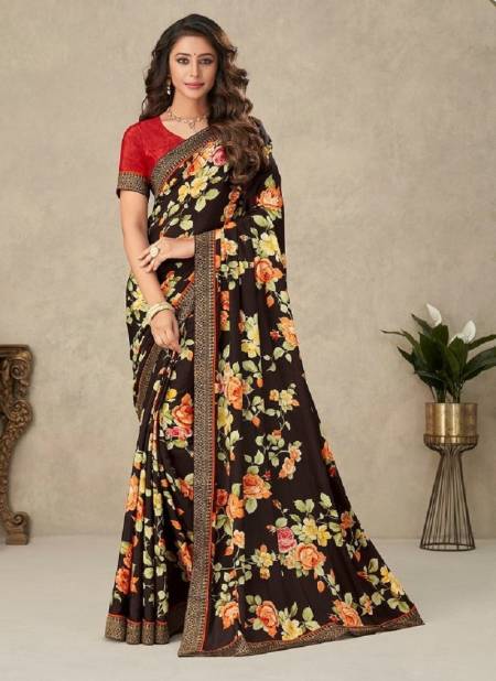 Black Colour Samaira 3rd Edition By Ruchi Sarees Crepe Silk Casual Wear Designer Saree Catalog 20102 A