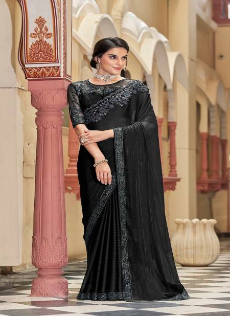 Black Colour Sandalwood 10th Edition By Tfh Magestic Silk Party Wear Saree Catalog SW 1014