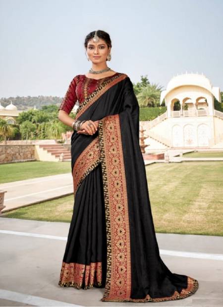 Black Colour Saraswati 81521 To 81528 By Right Women Wedding Saree Catalog 81523