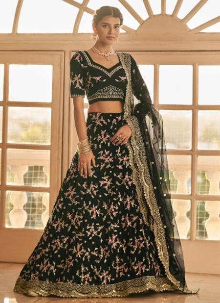 Black Colour Shrinagar Vol 6 Wedding Wear Wholesale Designer Lehenga Choli 801