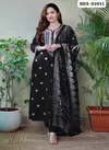 Black Colour Sui Dhaga Vol 3 By Rasili Nx Rayon Cotton Chikankari Embroidery Kurti With Bottom Dupatta orders In India SD3-51011