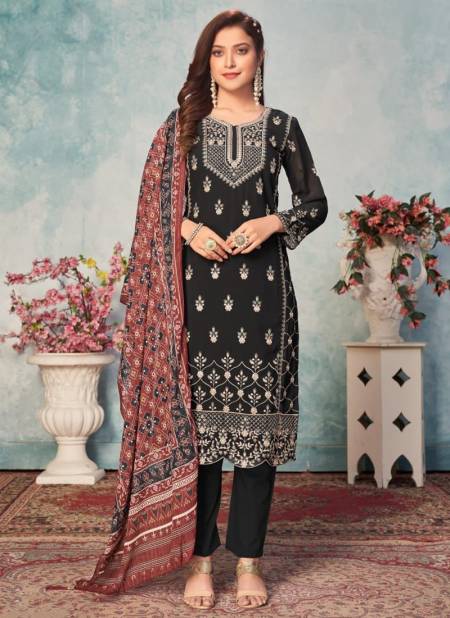 Black Colour Twisha Vol 23 Festive Wear Wholesale Georgette Salwar Suit Catalog 2312